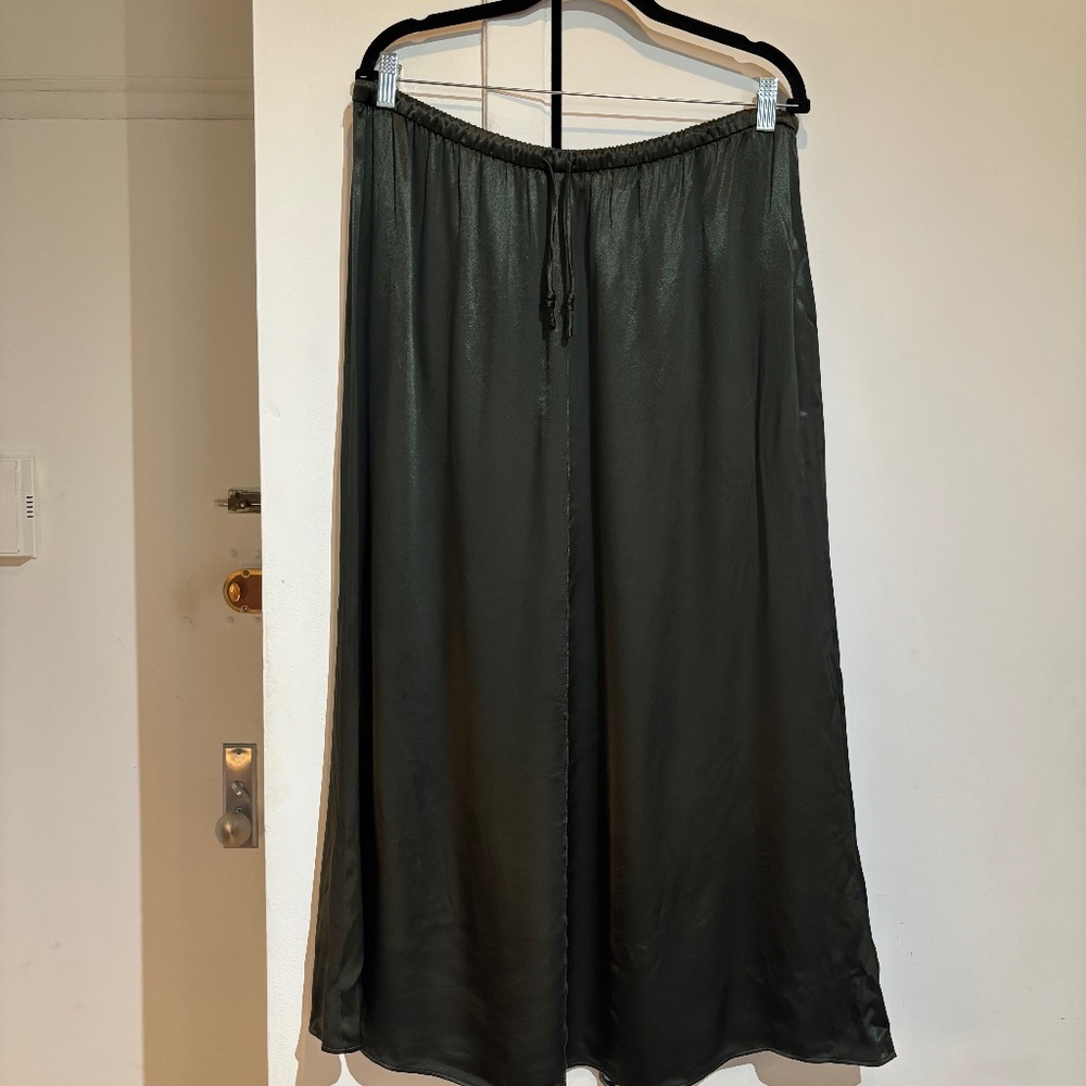 Zara Olive Green Midi Skirt